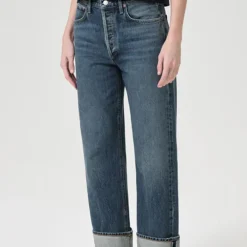 Women Agolde - Jeans Straight Fran - Bleu