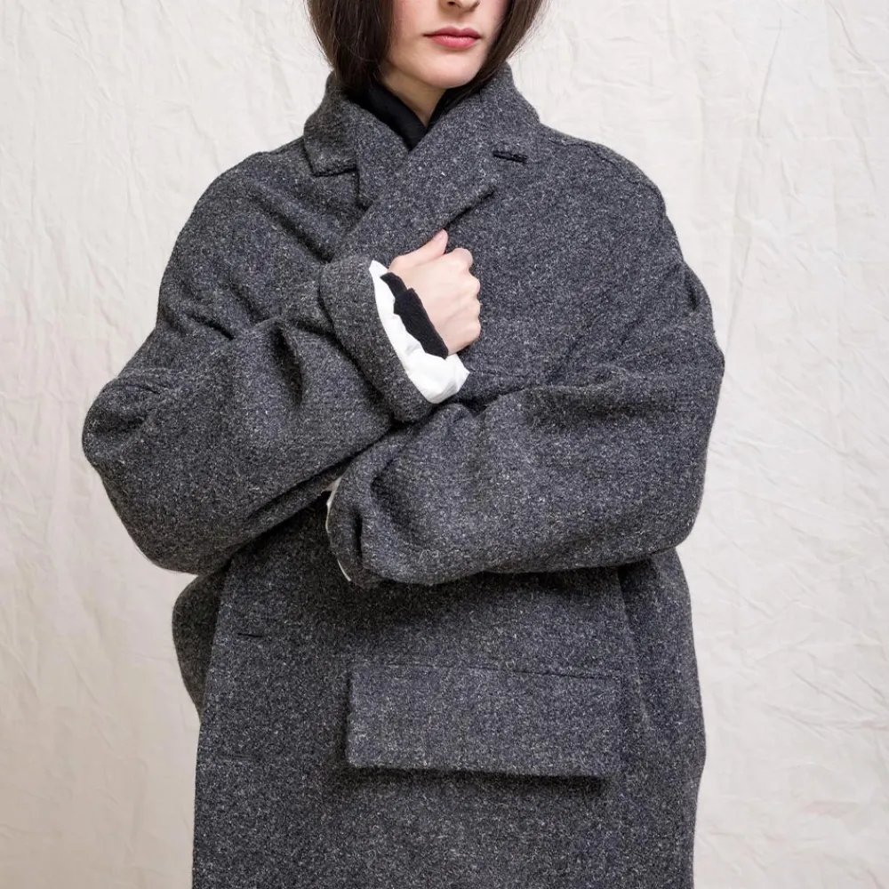 Women ALBUM DI FAMILIA Album Di Famiglia - Manteau ample - Gris foncé
