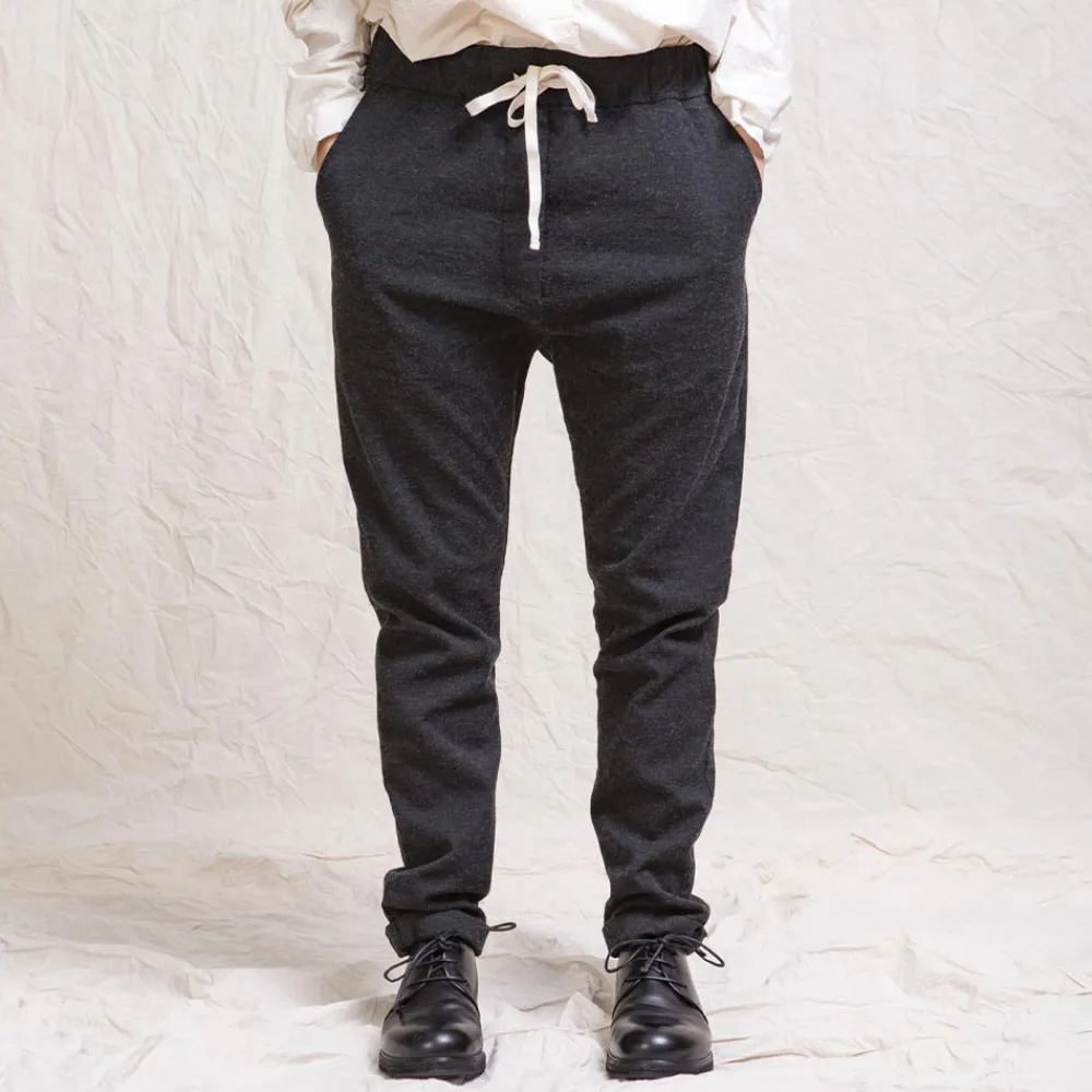 Women ALBUM DI FAMILIA Album Di Famiglia - Pantalon Slim STW - Gris foncé