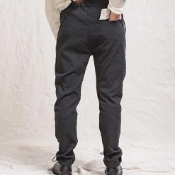 Women ALBUM DI FAMILIA Album Di Famiglia - Pantalon Slim STW - Gris foncé