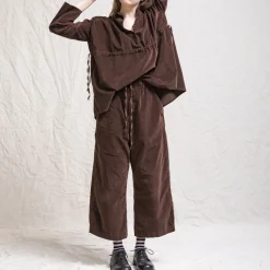 Women ALBUM DI FAMILIA Album Di Famiglia - Pantalon en velours - Café
