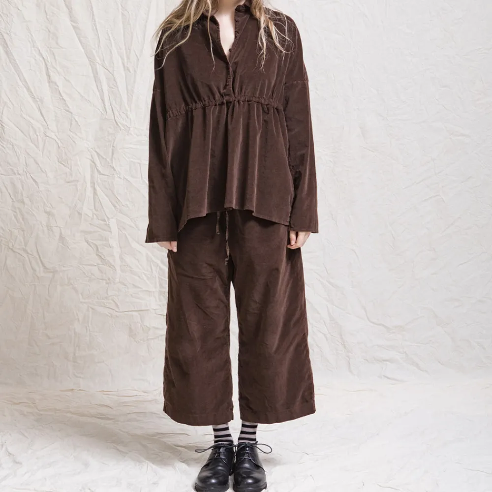 Women ALBUM DI FAMILIA Album Di Famiglia - Pantalon en velours - Café