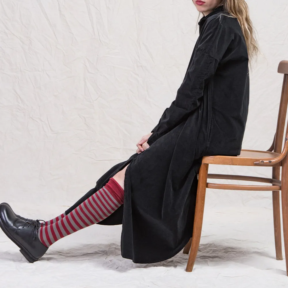 Women ALBUM DI FAMILIA Album Di Famiglia - Robe chemise longue - Noir