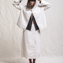 Women ALBUM DI FAMILIA Album Di Famiglia - Veste ample en velours - Beige