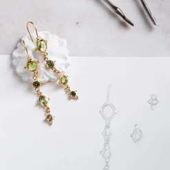 Women ALIX D REYNIS Alix D. Reynis - Boucles d'oreilles Léonie - Tourmaline Verte