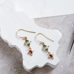 Women ALIX D REYNIS Alix D. Reynis - Boucles d'oreilles Leo - Tourmaline Rouge