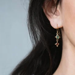 Women ALIX D REYNIS Alix D. Reynis - Boucles d'oreilles Leo - Tourmaline Rouge