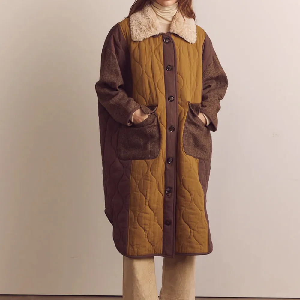 Women Amente - Manteau Matelassé - Marron