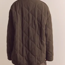 Women Amente - Veste Matelassée à Col Montant - Marron