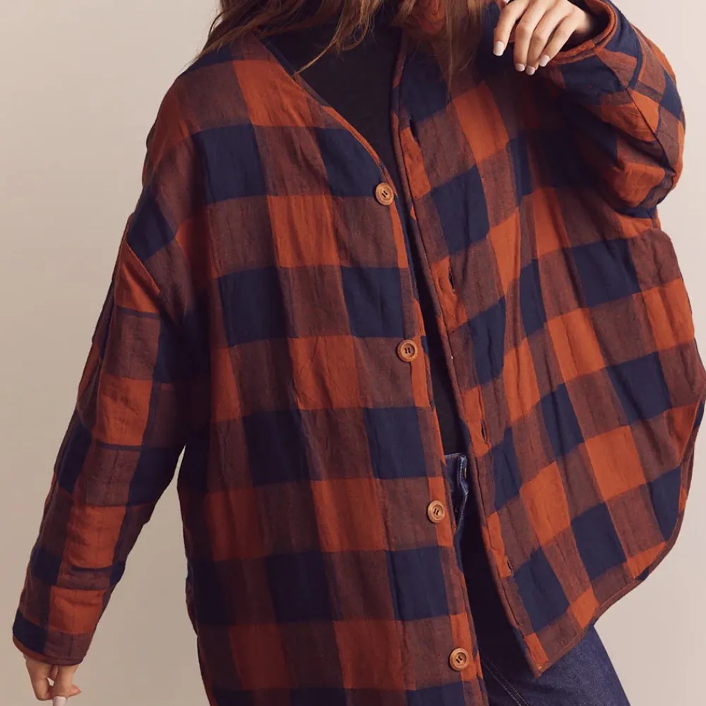 Women Amente - Veste Matelassée Réversible - Bleu/Marron