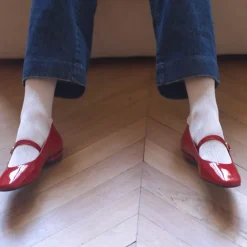 Women ANNE THOMAS - Ballerines Pavlova - Rouge