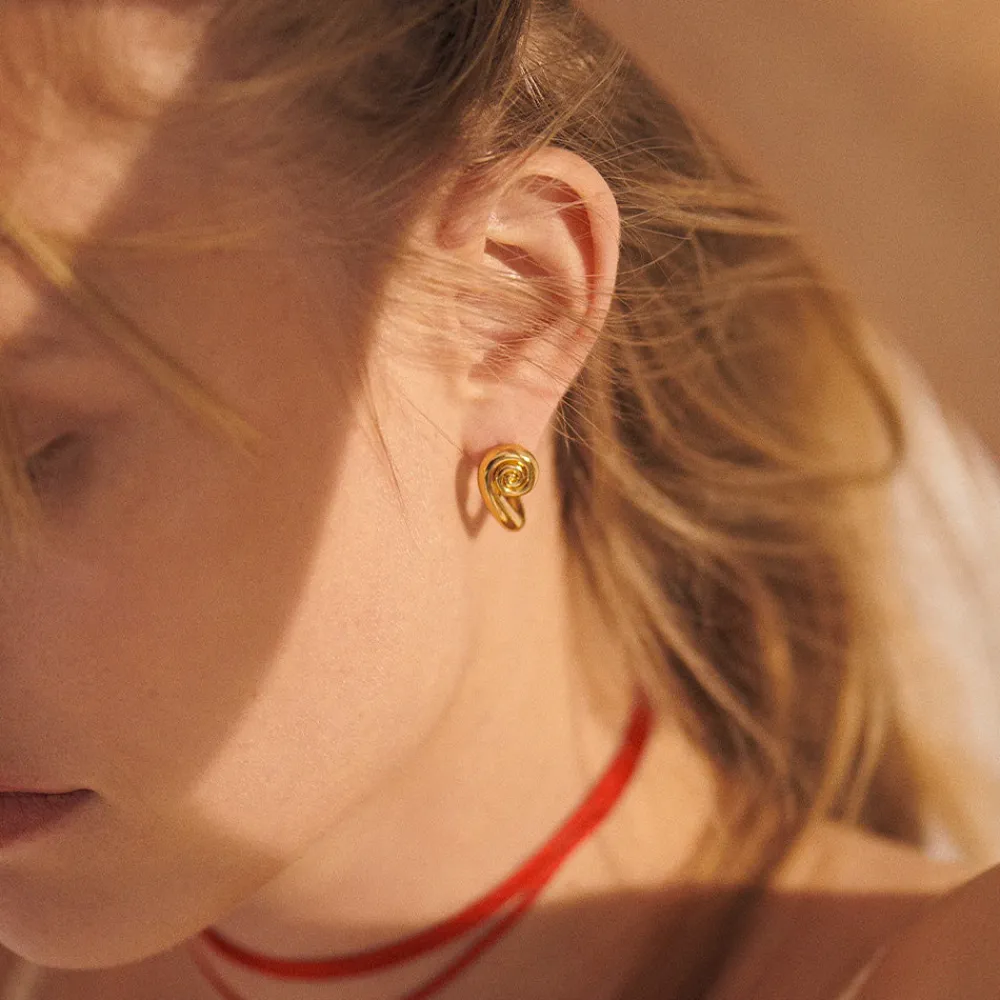 Women Anni Lu - Boucles d'oreilles Swirl - Or