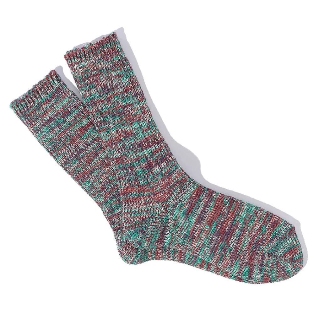 Women Anonymous ISM - Chaussettes 5 Color Mix Crew - Vert