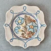 2146 REBEKAH MILES Assiette Carré - Fleurs Bleues