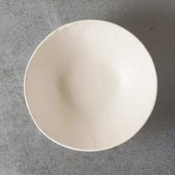 1636 DEARTIS Assiette creuse en grès - Crème
