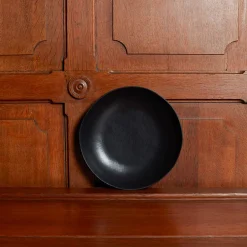 1636 DEARTIS Assiette creuse en grès - Noir