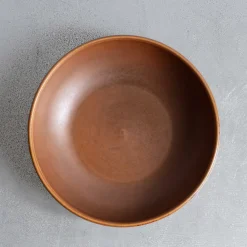 559 STONEWARE Assiette creuse en grès fin - Cannelle