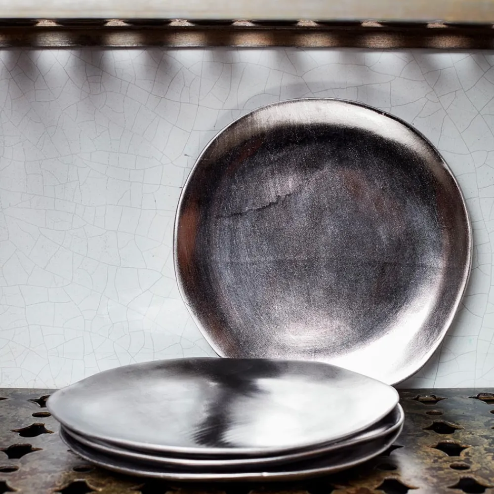 0 Assiette en céramique - Argenté