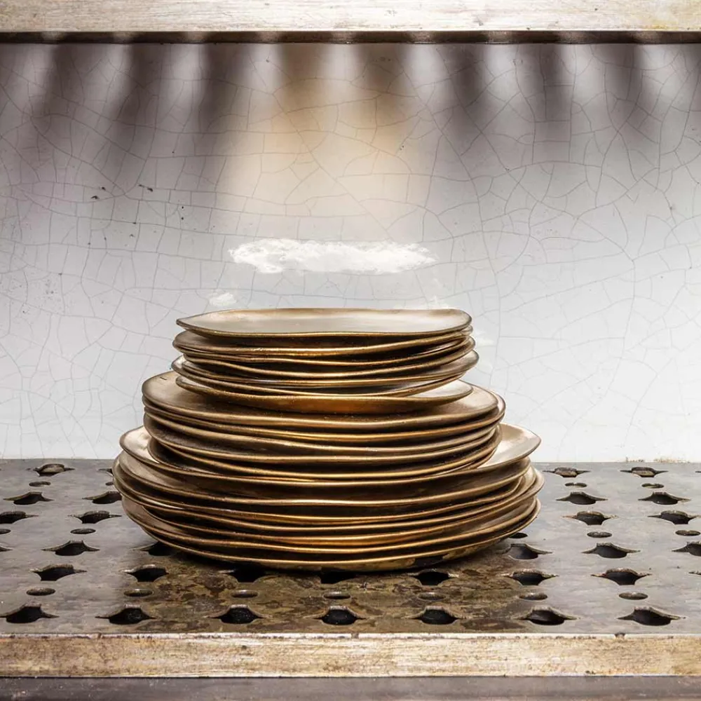 0 Assiette en céramique - Doré