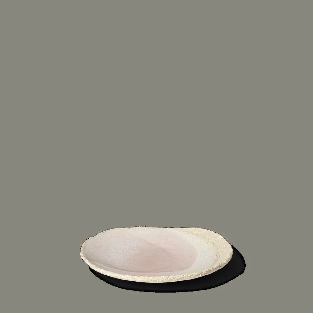 925 JARS CERAMISTES Assiette en grès émaillé Wabi - Rose