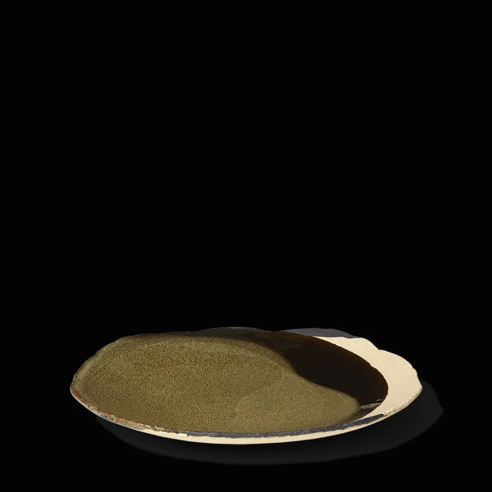 925 JARS CERAMISTES Assiette en grès émaillé Wabi - Seidou Kaki