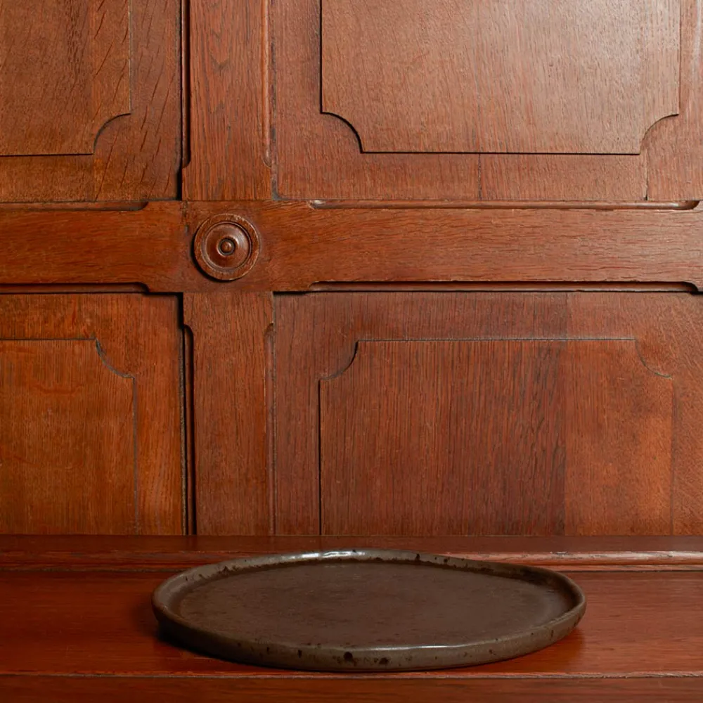 1294 VASICOL Assiette Nativia - Marron