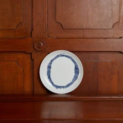 259 SERAX Assiette Ottolenghi - Blanc striée Bleu