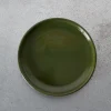 2031 MARUMITSU POTERIE Assiette plate Causette - Vert