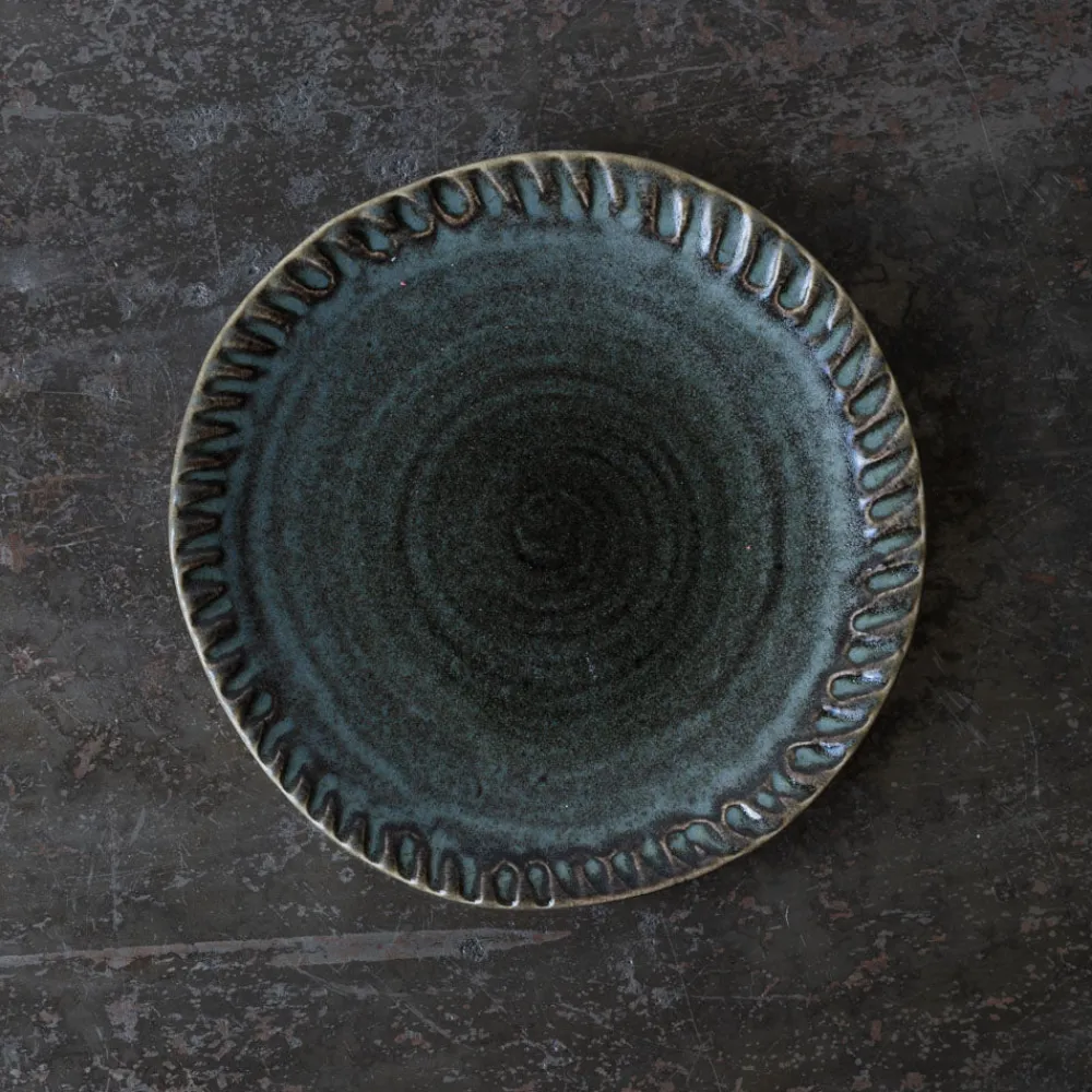 925 JARS CERAMISTES Assiette plate Dashi - Charbon