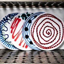 MERCI Assiette plate en faïence Paola Navone