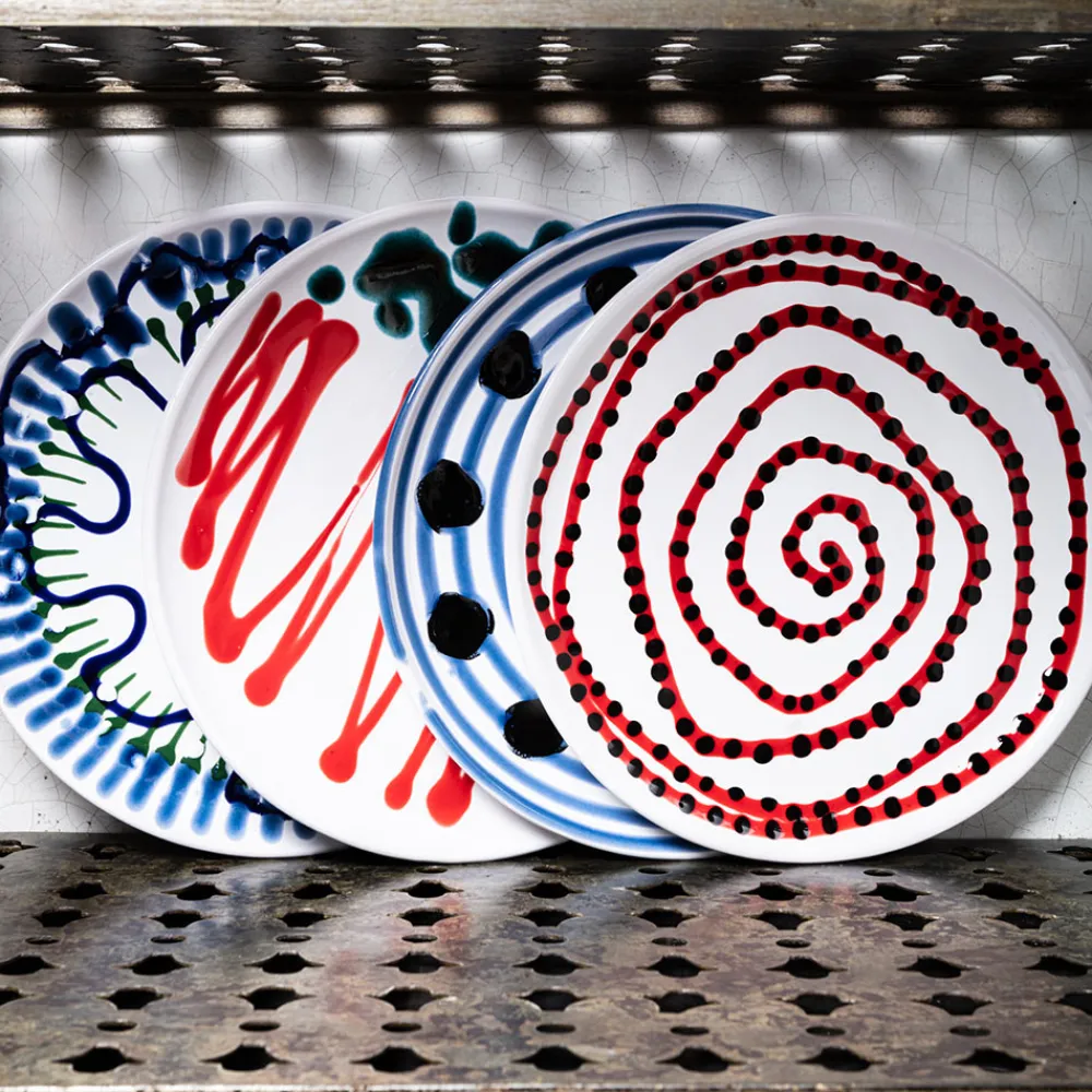 MERCI Assiette plate en faïence Paola Navone