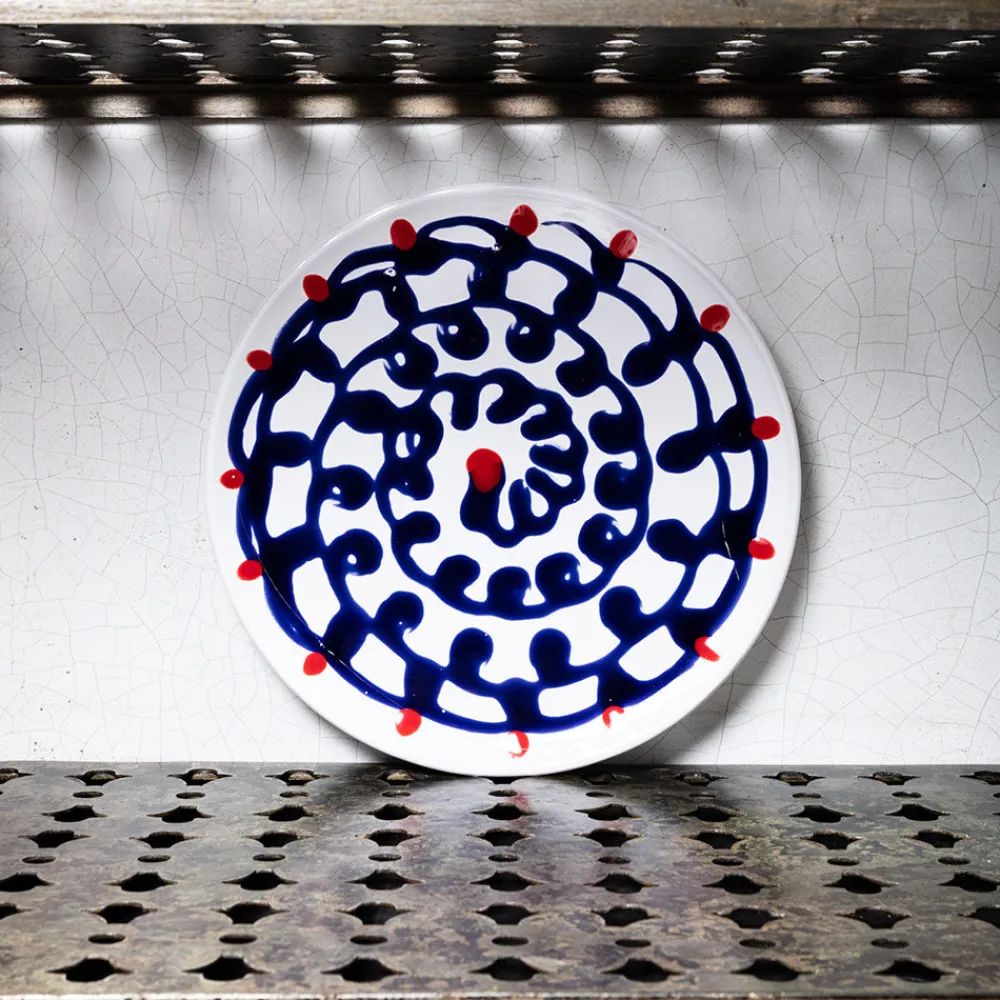 MERCI Assiette plate en faïence Paola Navone