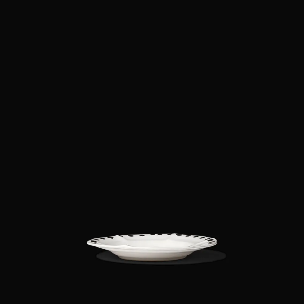 MERCI Assiette plate en faïence Huîtres