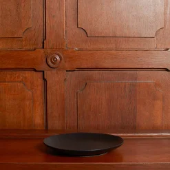 1636 DEARTIS Assiette plate en grès - Noir