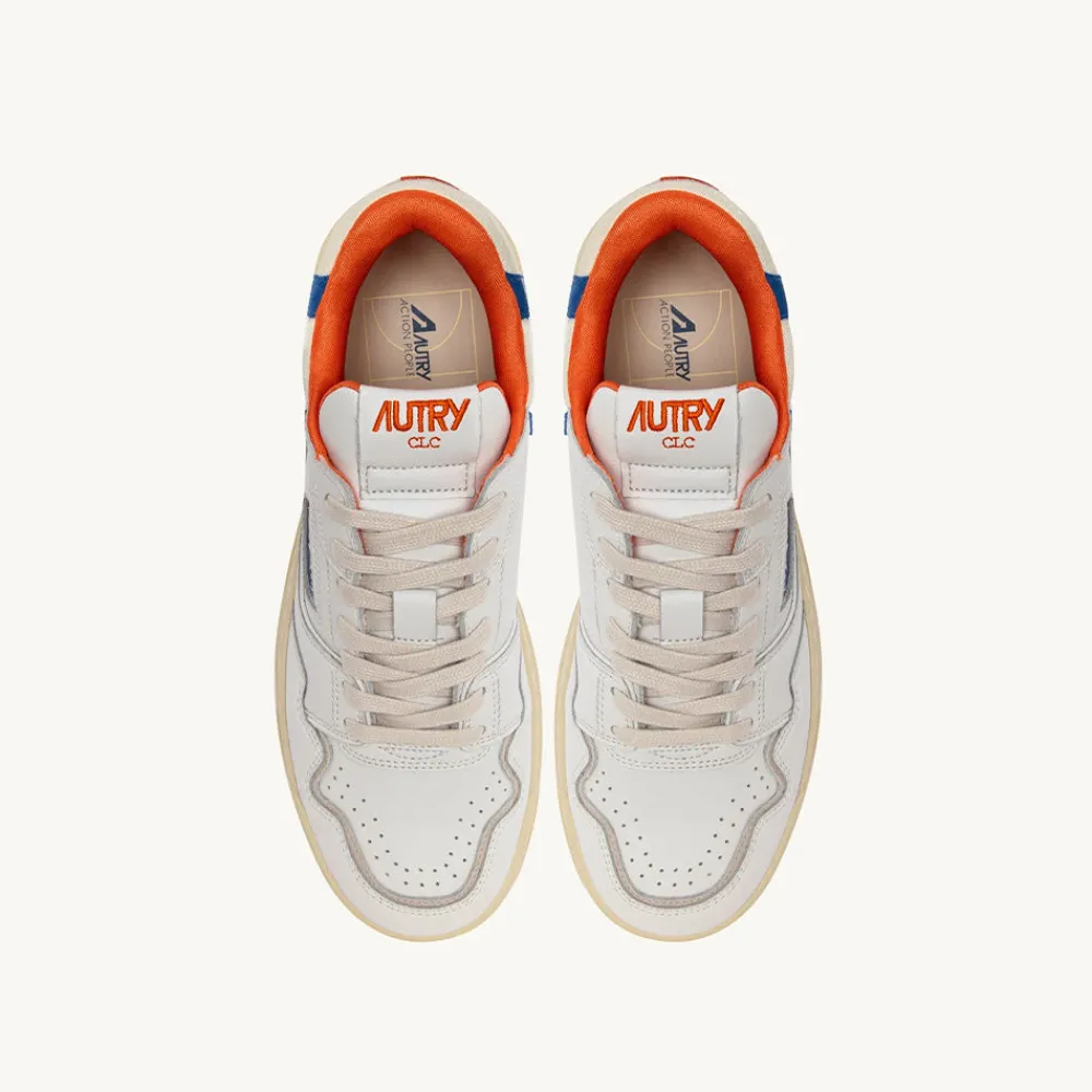AUTRY - Baskets CLC Low - Blanc & Orange