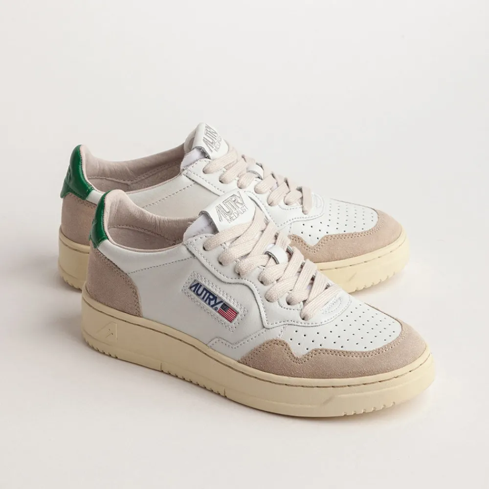 Women Autry - Baskets Medalist Low Wom - Vert & Beige