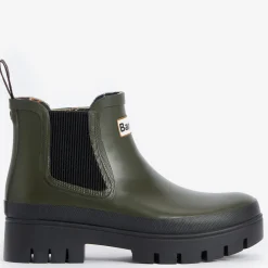 Women Barbour - Bottines Halton - Olive