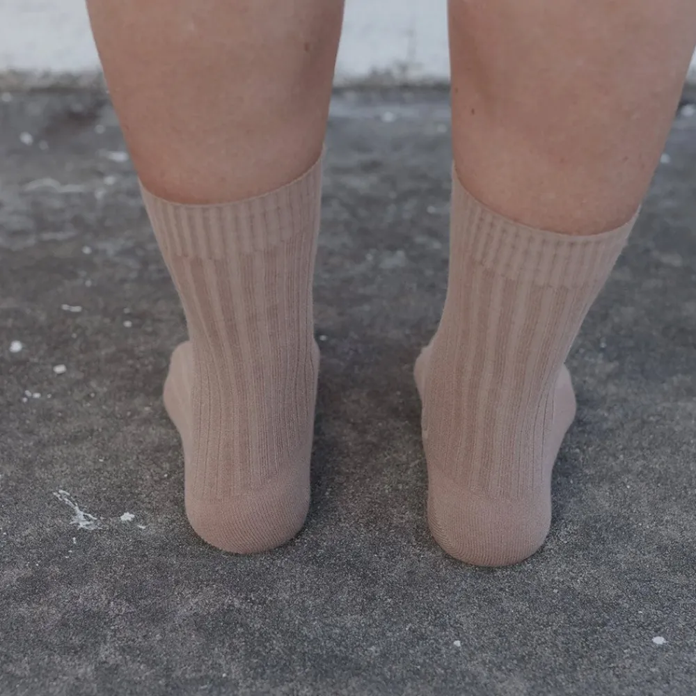 Women BASERANGE - Chaussettes côtelées Rib - Beige