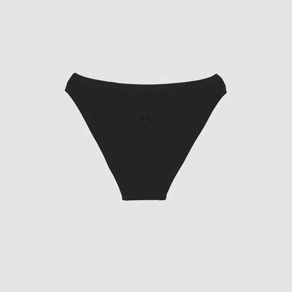 Women BASERANGE - Culotte Heart Bell - Noir