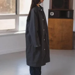 Women BASERANGE - Manteau Long Even - Noir