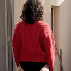 Women BASERANGE - Pull Mea - Rouge