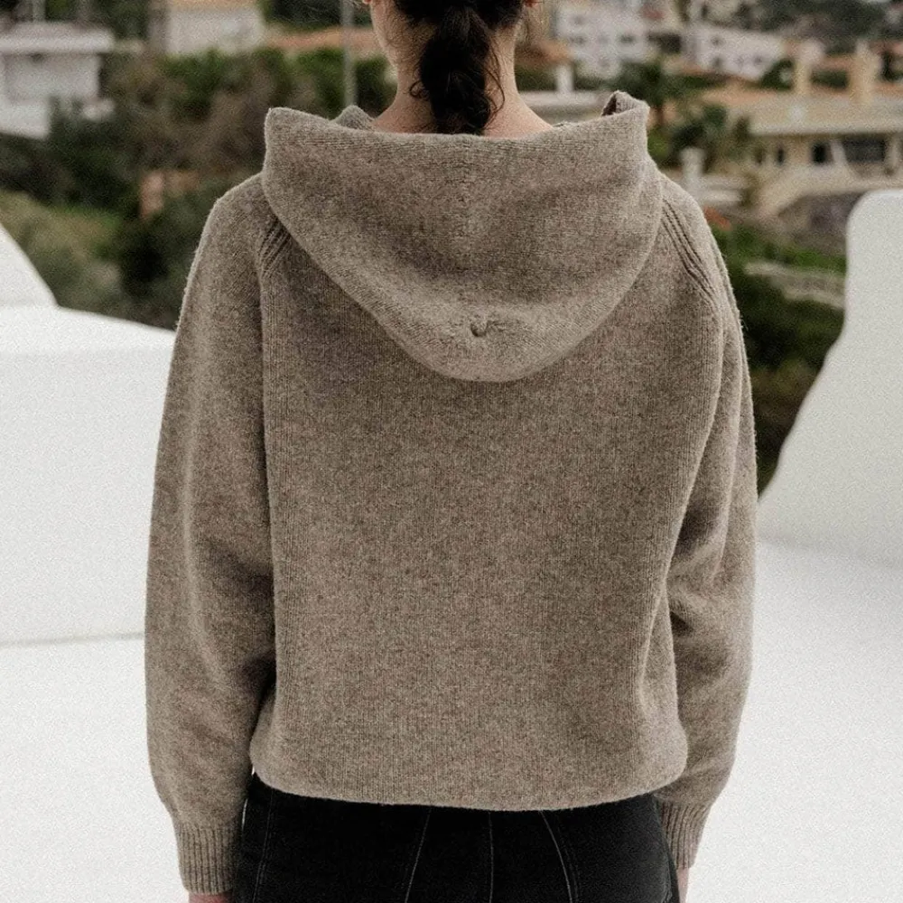 Women BASERANGE - Pull soar - Marron Taupe
