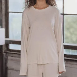 Women BASERANGE - T-Shirt en Soie - Blanc