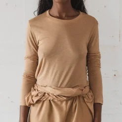 Women BASERANGE - T-Shirt manches longues - Marron