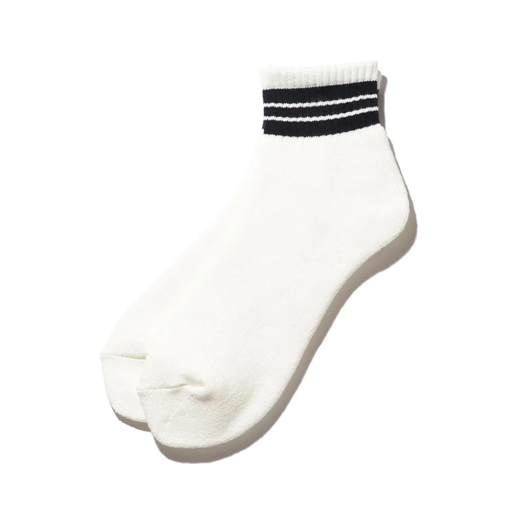 Women BEAMS Plus - Chaussettes School Boy - Blanc & Marine