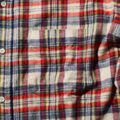 BEAMS Plus - Chemise Brushed Flannel - Blanc