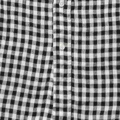 BEAMS Plus - Chemise Gingham Lin - Noir