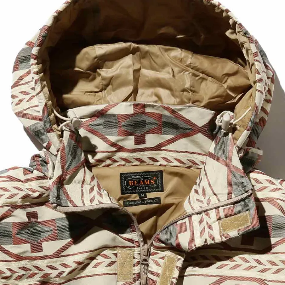 BEAMS Plus - Manteau Puff Jacquard - Marron