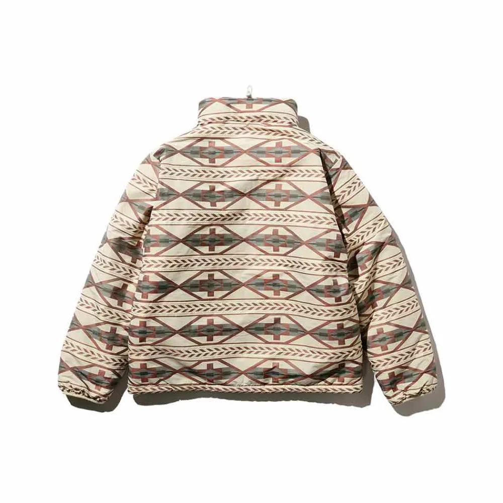 BEAMS Plus - Manteau Puff Jacquard - Marron