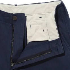 BEAMS Plus - Pantalon Herringbone - Navy